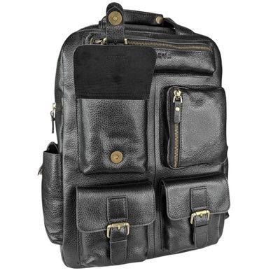 Мужской кожаный рюкзак Karya с отделением для ноутбука KR6029-45 черный
