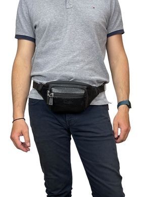 Поясная сумка Karya из натуральной телячьей кожи 0201-03 черная