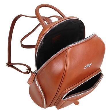Женский рюкзак Karya из натуральной гладкой кожи KR6019-615 коньячный