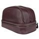 Шкіряний несесер Karya на два відділи KR0702-243 з баклажанової зернистої шкіри