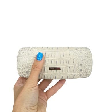 Футляр для окулярів Karya KR3005-681 тиснена шкіра молочного кольору