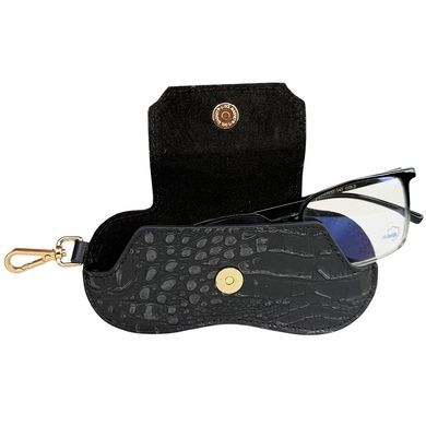 Футляр для очков Karya из натуральной тисненой кожи KR3006-630 черный