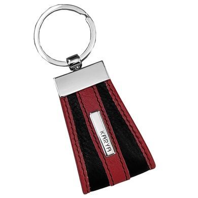 Брелок Karya из натуральной кожи KR3001-45/46 черно-красный