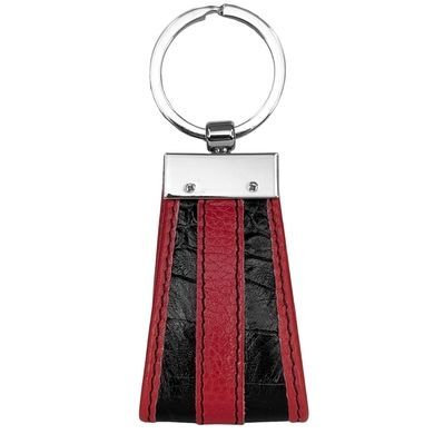 Брелок Karya из натуральной кожи KR3001-53 черно-красный