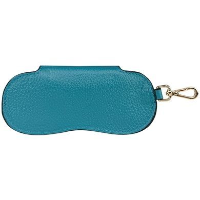 Футляр для окулярів Karya з натуральної зернистої шкіри KR3006-925 бірюзовий