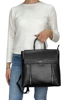 Женский рюкзак под клапаном Karya из натуральной кожи KR6021-45 черный