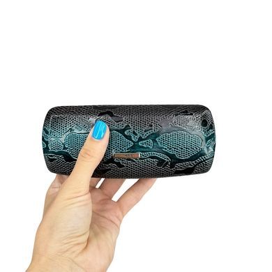Футляр для очков Karya KR3005-020-2 лакированная кожа зелено-коричневого цвета