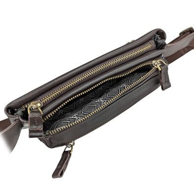 Поясная сумка Karya KR0713-39 из коричневой мелкозернистой кожи