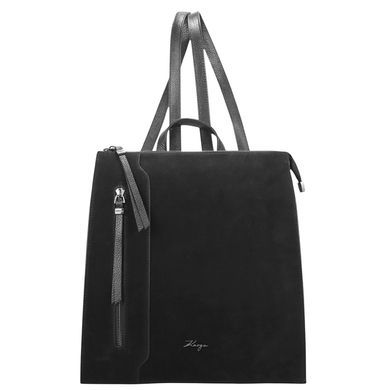 Женский рюкзак Karya из натуральной кожи с замшей KR6035-6 черный