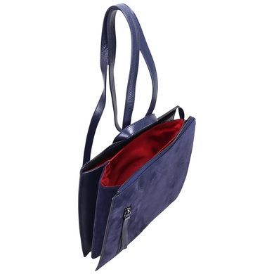 Женский рюкзак Karya из натуральной кожи с замшей KR6035-7 темно-синий